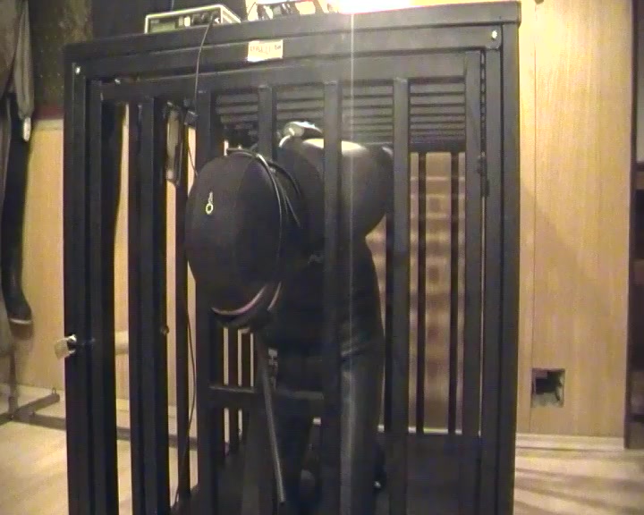 Photo of self-made prison cell in bedroom